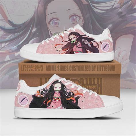 Nezuko Skateboard Shoes Custom Demon Slayer Anime Sneakers