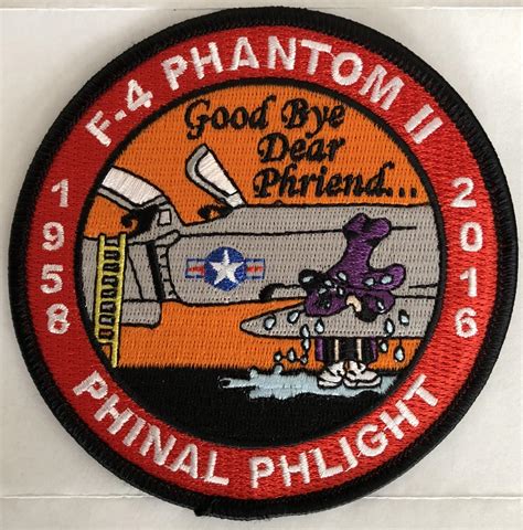 F 4 Phantom Ii Phinal Phlight Commemorative Patch