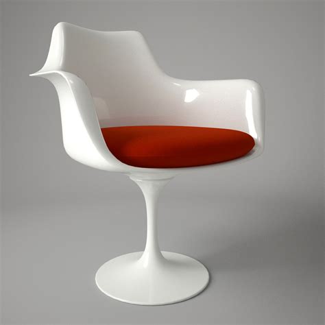 Free Knoll Tulip Chair And Armchair 3d Model Facequad
