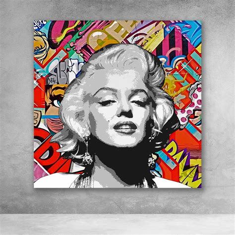 Marilyn Monroe Graffiti Pop Art Modern Wall Art Modern Wall Art