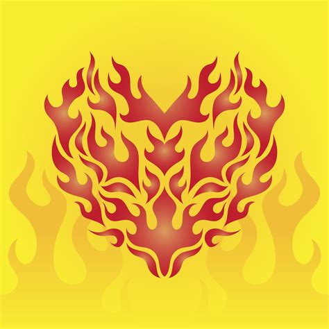 Download this fire collection vector illustration now. Heart By Flame Vector 175024 Vector Art at Vecteezy