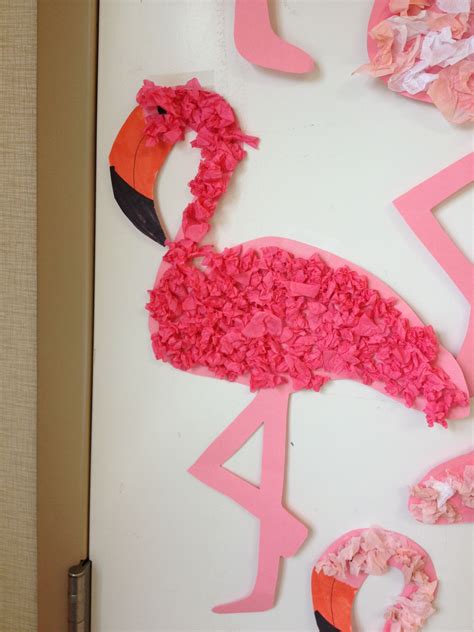 Tissue Paper Pink Flamingo Teaching Crafts Flamingo Art Art For Kids