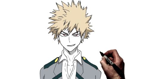 How To Draw Katsuki Bakugo From My Hero Academia Step By Step Drawing Cloud Hot Girl