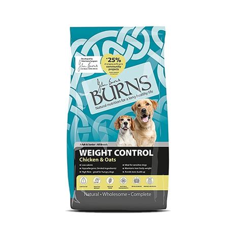 The average dry matter fat content and median low fat limit of all dog foods stored in the dog food advisor's product database are included in the following table Burns Weight Control Chicken & Oats Adult & Senior Dog ...