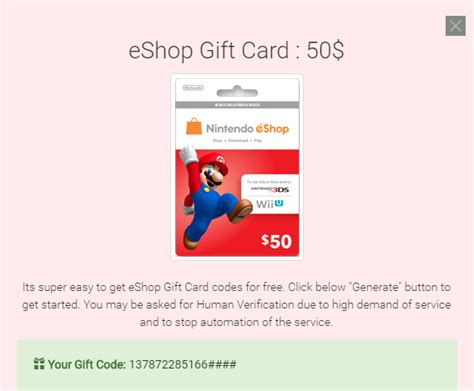 Buy nintendo eshop prepaid card 50 for 3ds or wii u 3ds and wii u only does not work on wii. Nintendo 3DS Prepaid Card Code Generator Online Hack Club ...