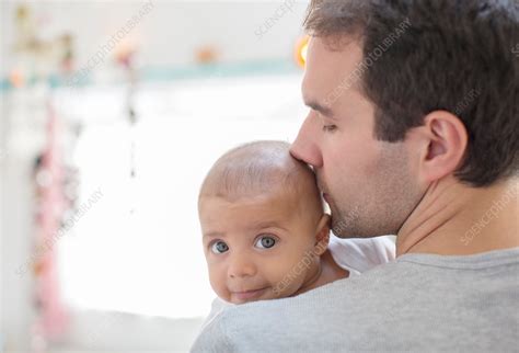 Father Kissing Baby Boy Stock Image F0144752 Science Photo Library