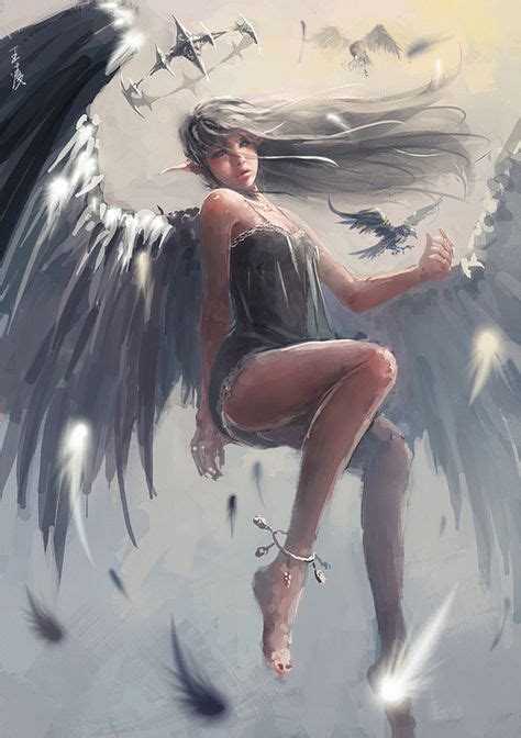 Angel With Wings And Bare Feet Angel Art Fantasy Art Character Art
