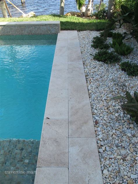 Pool coping offers an attractive, finished look to pools. DIY Travertine Installation Tips: Palm Beach, FL | Pool ...