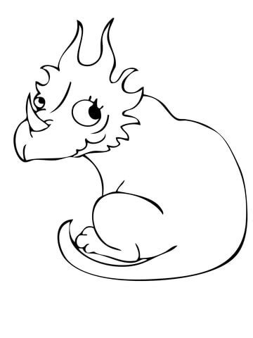 Coloring pages are a wonderful activity to encourage kids to express their creativity. Cute Styracosaurus Dino coloring page | SuperColoring.com