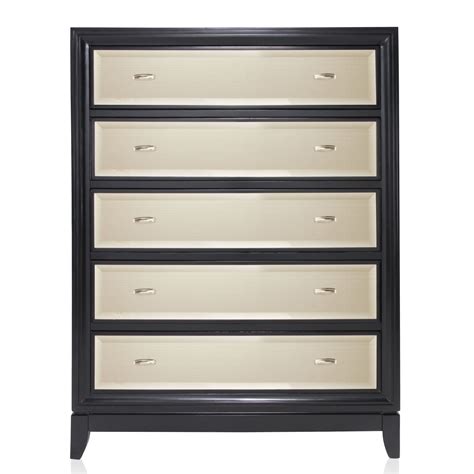 Contemporary Black 5 Drawer Chest By Foa Black Furniture Of America