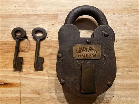 Alcatraz Padlock Key Set Lot 2 Keys Brass Lock Clint Eastwood Prison