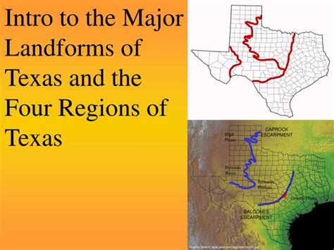 Ppt Intro To The Major Landforms Of Texas And The Four