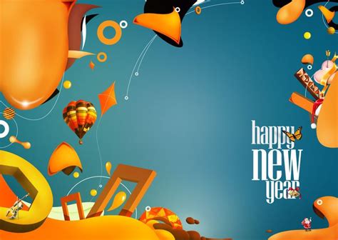 A Great Orange Greeting For The New Year Happy New Year Happy New