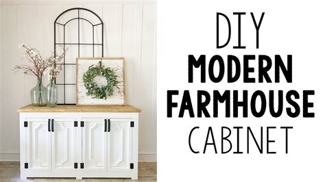 Diy Modern Farmhouse Storage Cabinet Youtube