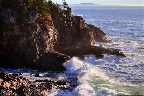 Acadia National Park Maine Waves Crash Against The Rocky Flickr