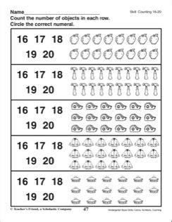 Counting 16-20: Kindergarten Basic Skills | Kindergarten math