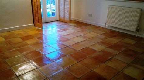 If you are deciding to clean your terracotta floor, it is best to hire a rotary floor cleaning machine with a floor scrubbing brush attachment. This Terracotta tiled floor was installed in the dining ...