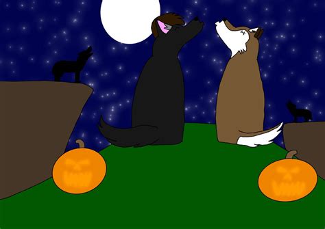 Prince And Aleu Howling On Halloween By Blairscartoons On Deviantart