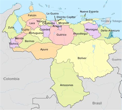 Mapa De Venezuela Con Sus Estados Y Capitales World Map My XXX Hot Girl