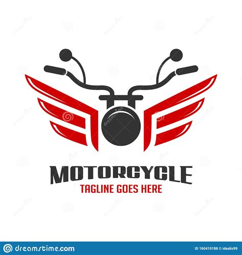 Logotipo De Motocicleta Y Ala Ilustración Del Vector Ilustración De