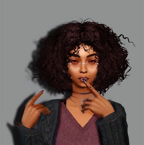 Sims Cc Curly Hair Maxis Match Ecobap Hot Sex Picture