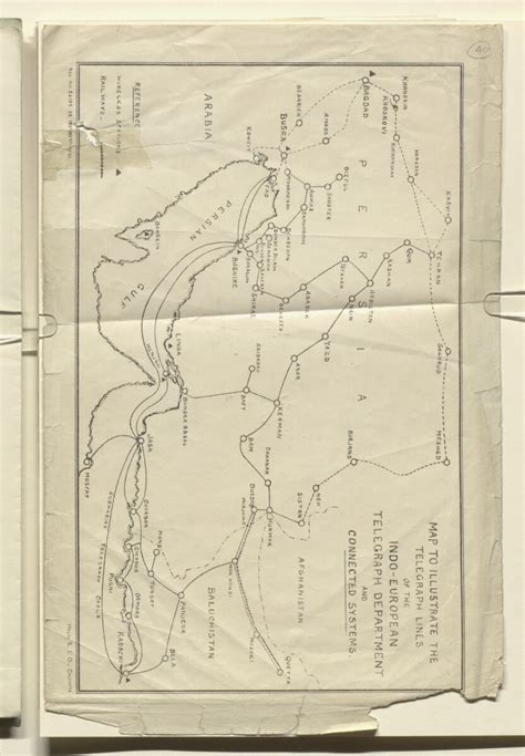 ‘map To Illustrate The Telegraph Lines Of The Indo European Telegraph