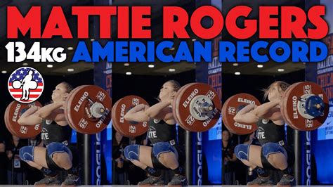 Mattie Rogers 69 134kg Clean And Jerk American Record Slow Motion Youtube