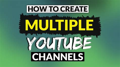 How To Create Multiple Youtube Channels Under One Account Youtube