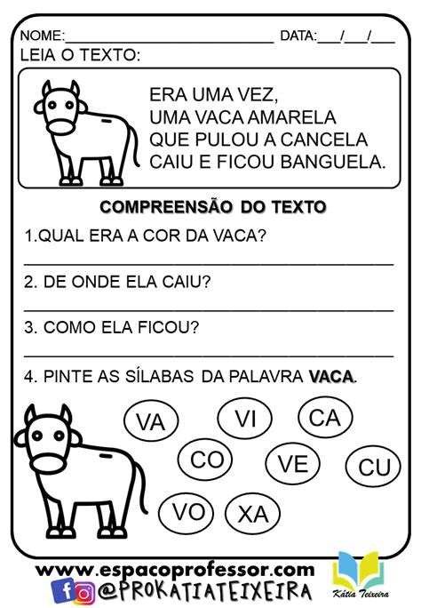 Atividade Português 1º Ano Alfabetização Para Imprimir 878