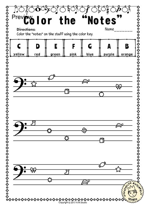 Bass Clef Notes Identification Bass Clef Notes