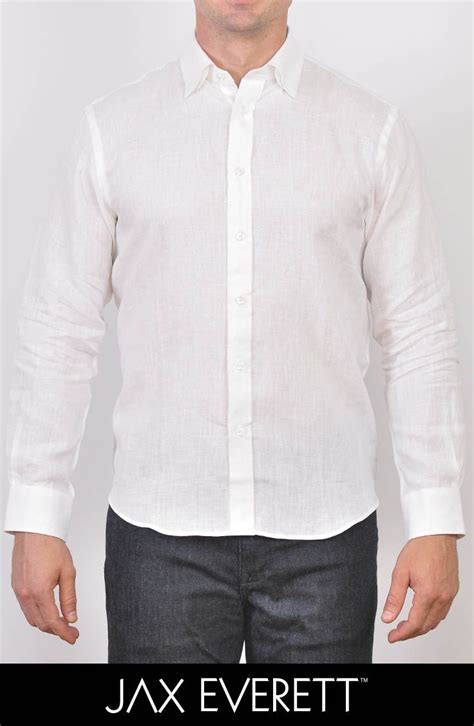 Jax Everett Owen Crisp White Linen Button Down White Linen Shirt Cotton Suit Everett Modern