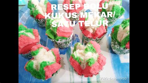 Resep bolu kukus ini mudah dipratikkan di rumah. RESEP BOLU KUKUS MEKAR/CUMA SATU TELUR - YouTube