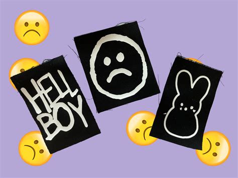 Lil Emo Peep Style Sew On Patch Set Printed Cotton Etsy