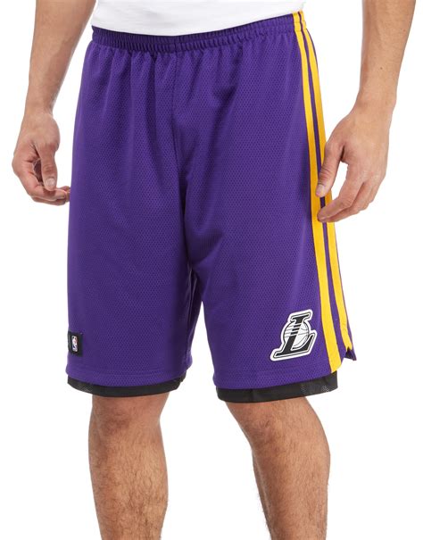 Lyst Adidas Hoops Los Angeles Lakers Shorts In Purple For Men