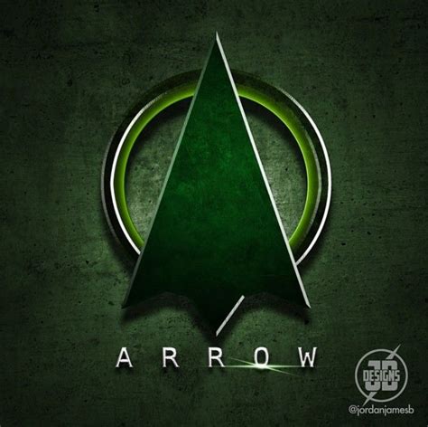 Green Arrow Logo On Dark Background