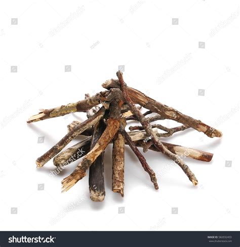 Dry Branches Pile Fire Isolated On Stock Photo 582032455 Shutterstock
