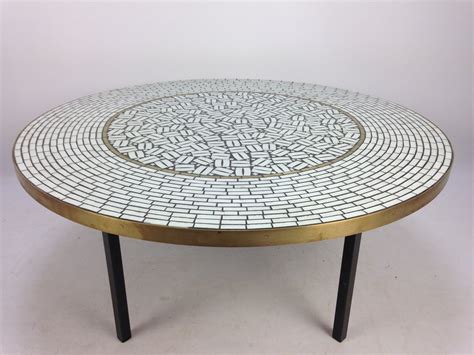 Large Round Mosaic Coffee Table by Berthold Muller, 1950s for sale at