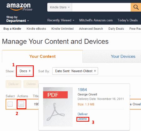 How to permanently delete books from your amazon account. How to Delete Books and Docs From Kindle Fire HD8 & HD10 ...