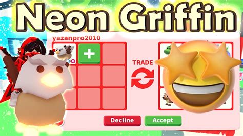 Trading Neon Griffin 🦅what People Offer For It 😍🤩in Adopt Me Roblox