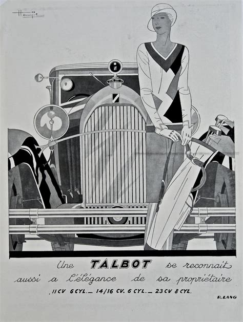 Talbot French Automobile Magazine Advertisement 1930 Rue Marcellin