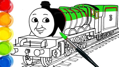 How-to-draw Henry The Green Engine in Thomas & Friends . Drawing and