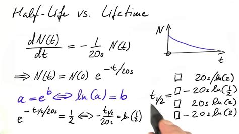 Computing Half Life Differential Equations In Action Youtube