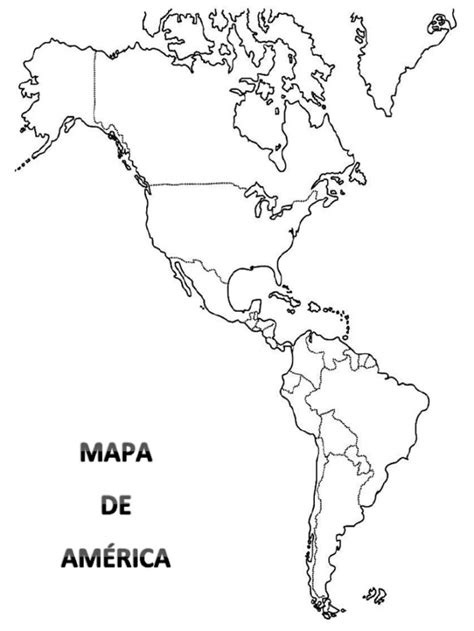 Mapa De Am Rica Para Colorear Im Genes Y Dibujos Del Continente