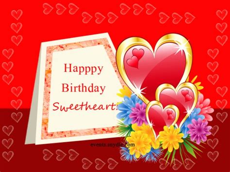 Happy Birthday Sweetheart Wish Birthday Birthday Wishes Pictures
