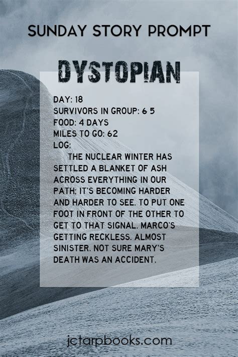 Dystopian Writing Prompts — Jc Tarp Books And Editing