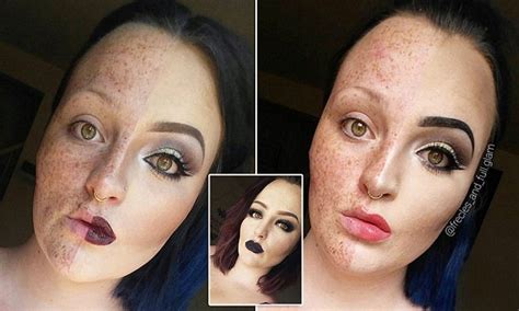 Kelsie Swygart Transforms One Half Of Her Freckled Face To Show The Power Of Make Up Daily