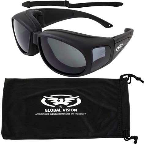 Buy Global Industrial Motorcycle Safety Sunglasses Fits Over Eye Glasses Smoked Lenses Meets
