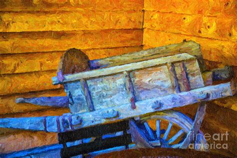 Old Wine Cart Oil Painting Photograph By Rick Bragan Fine Art America