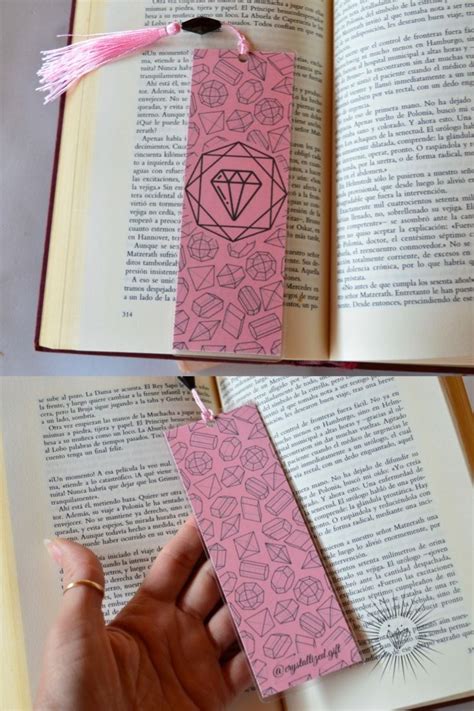 Book Lovers Ts Book Ts Crystal Bookmark Pink Crystal Faceted Bead Bookmarks Card