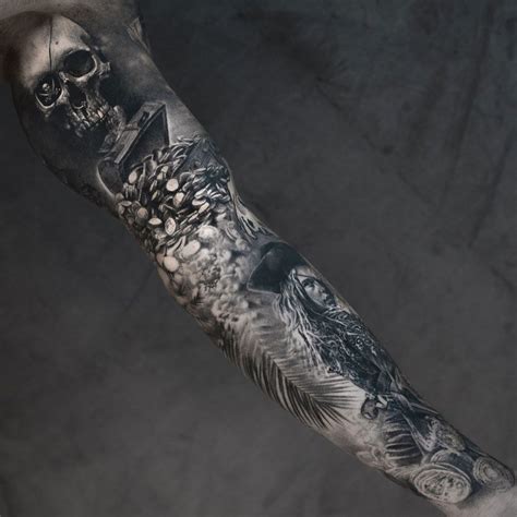 Pirate Treasure Sleeve Pirate Tattoo Sleeve Pirate Girl Tattoos Ship Tattoo Sleeves Pirate